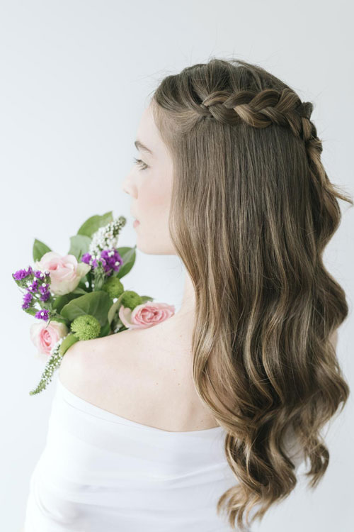 Braids and ponytails hair style for Valentines Day