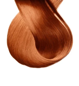 Vibrant ginger hair showing results of permanent hair dye
