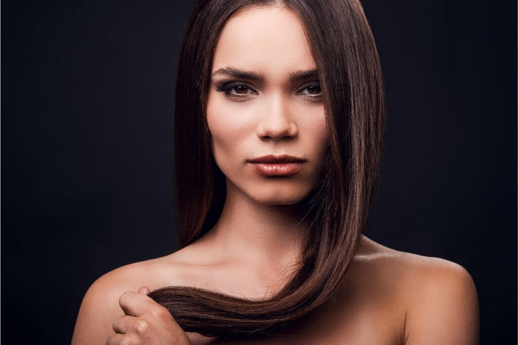 A woman with hair loss