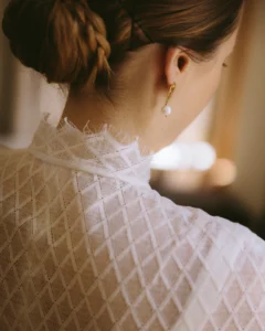 Braided Updo for Minimalist Wedding London.