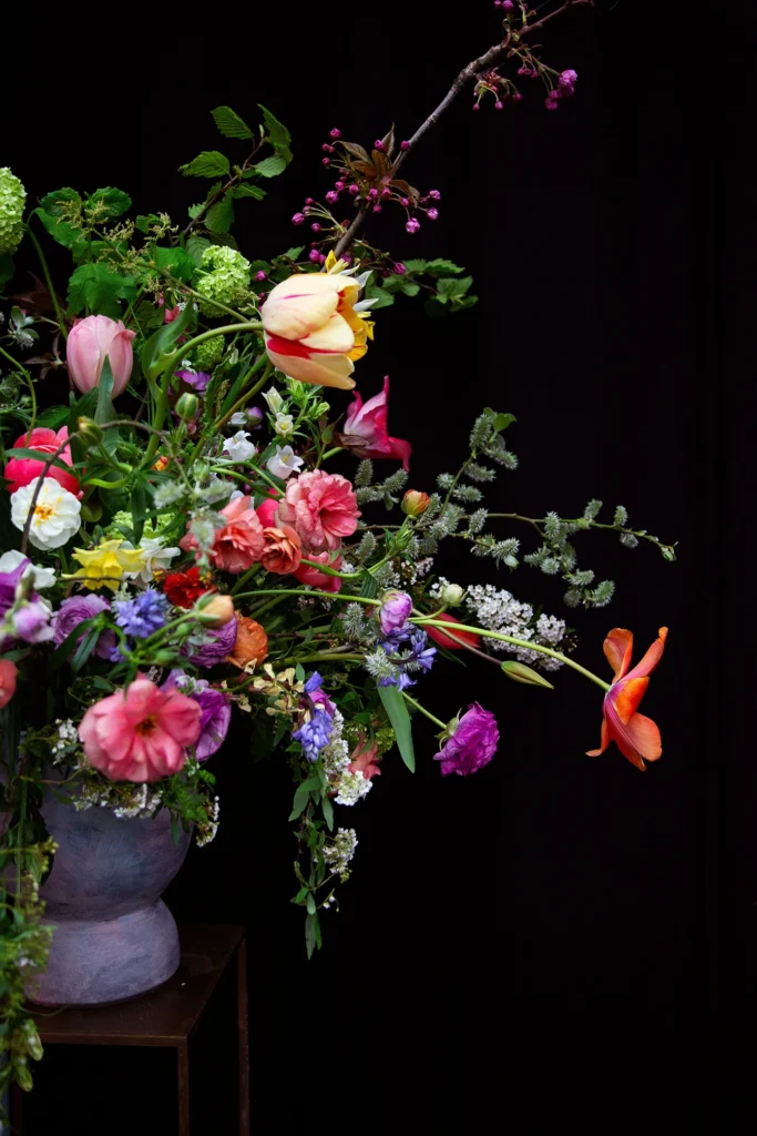 Close-up of a colourful floral arrangement