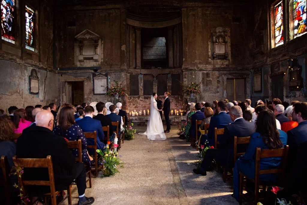 Bride and Groom Exchange Vows