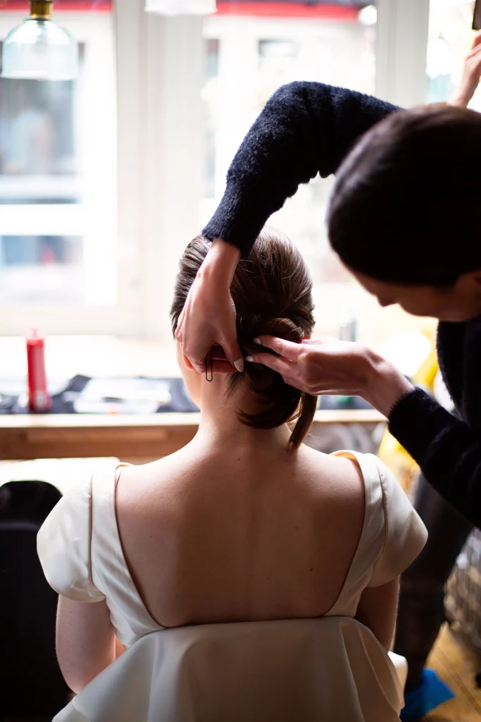 Bridal Hair Styling Before Wedding